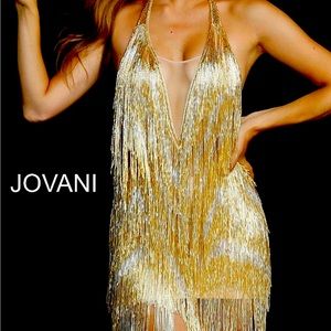 Jovani Fringe Cocktail Dress - Pageant Prom